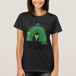 T-shirt En Mai, Nous Portons Green Rainbow Mental Health A