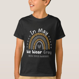 T-shirt En Mai Nous Portons Gris Cerveau Cancer Tumeur Sen
