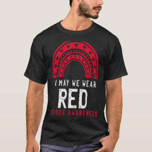 T-shirt En Mai, Nous Portons Red Rainbow Stroke Sensibilis