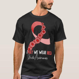 T-shirt En Mai, Nous Portons Red Stroke Sensibilisation Mo