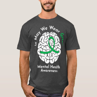 T-shirt En Mai, Nous Portons Une Sensibilisation Green Men
