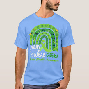 T-shirt En Mai, Nous Portons Vert Menta Sensibilisation À