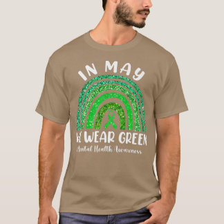 T-shirt En Mai, Nous Portons Vert Sensibilisation À La San