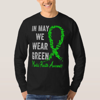 T-shirt En Mai, Nous Portons Vert Sensibilisation À La San
