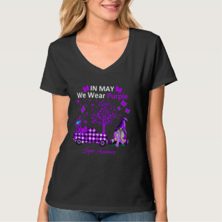 T-shirt En Mai Nous Portons Violet Lupus Sensibilisation