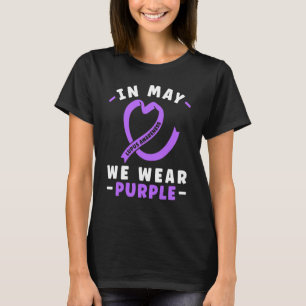 T-shirt En Mai Nous Portons Violet Lupus Sensibilisation R