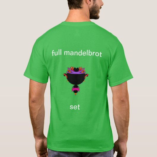 T-Shirt en mandelbrot complet noir et violet (Dos)
