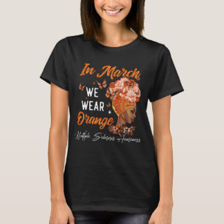 T-shirt En mars, la sclérose en plaques, reine noire afro