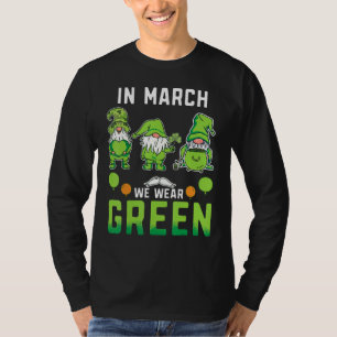 T-shirt En Mars Nous Portons Green Garden Gnome Gnomes St