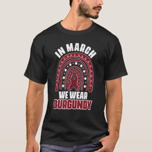 T-shirt En Mars, Nous Portons La Bourgogne Soutenir Plusie