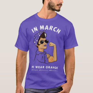 T-shirt En Mars nous portons Orange MS Sclérose Multiple A