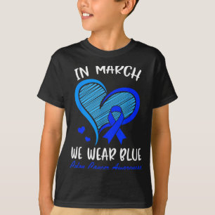 T-shirt En mars, portez un ruban bleu pour la sensibilisat