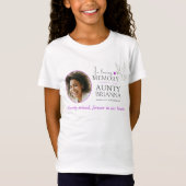 T-Shirt En mémoire d'amour colombe violet rose photo funér (Devant)