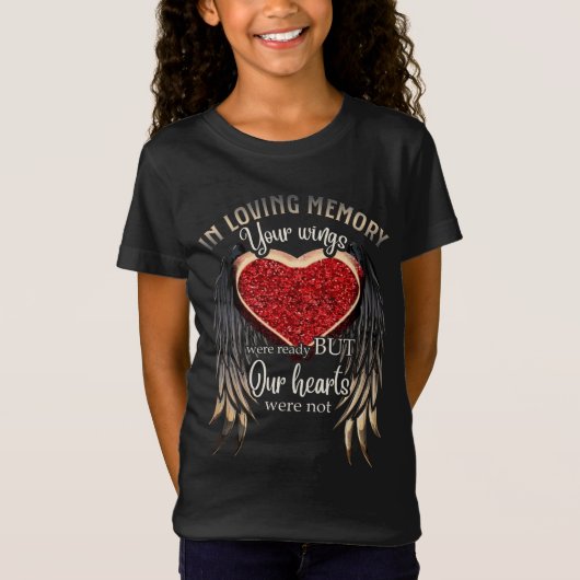 T-Shirt En mémoire d'amour, vos ailes étaient prêtes (Devant)