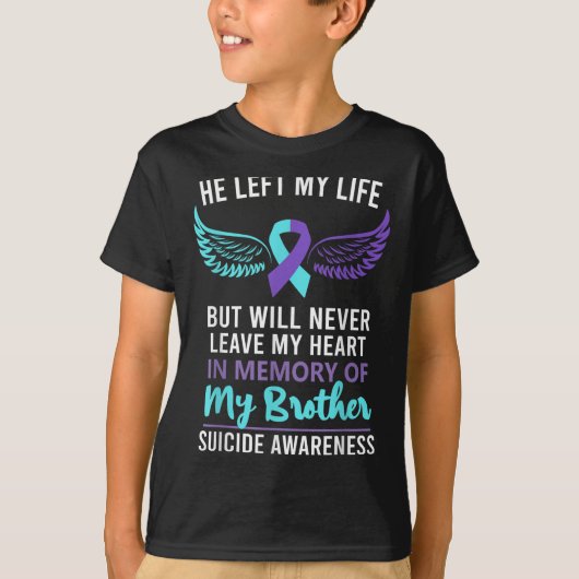T-shirt En Mémoire De La Prévention Du Suicide Frère (Devant)