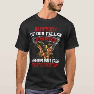 T-shirt En Mémoire De Nos Fallen Frères Soeurs Liberté I