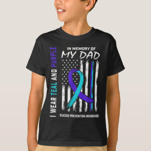 T-shirt En Mémoire De Papa Prévention Suicide Amer