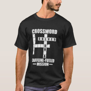 T-shirt En mission propulsée par la caféine - Mots croisés