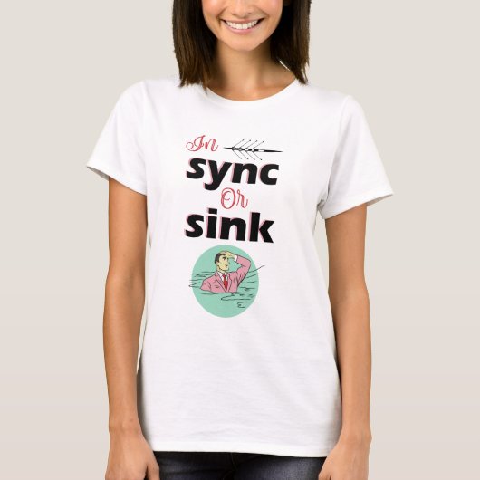 T-shirt En mode synchrone ou évier (Devant)