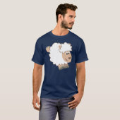 T-Shirt en mouton de dessin mignon (Devant entier)