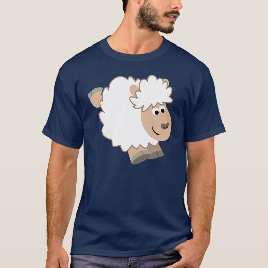 T-Shirt en mouton de dessin mignon (Devant)