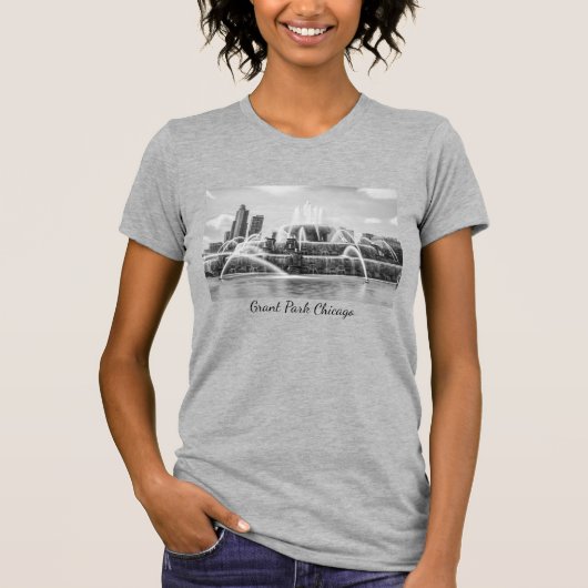 T-shirt en niveaux de gris de Chicago Buckingham (Devant)