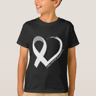 T-shirt En Novembre, Nous Portons Blanc Lung Cancer Sensib