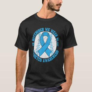 T-shirt En Novembre Nous Portons Bleu Diabète Sensibilisat