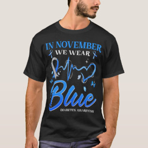 T-shirt En Novembre Nous Portons Bleu Pour La Sensibilisat