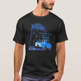 T-shirt En Novembre Nous Portons Bleu Ruban Camion Diabete