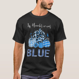 T-shirt En Novembre Nous Portons Bleu T1d Citrouille du di