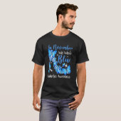 T-shirt En Novembre Nous Portons Bleus Tee - shirts Diabèt (Devant entier)