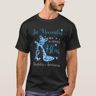 T-shirt En novembre, nous portons des papillons bleus de s