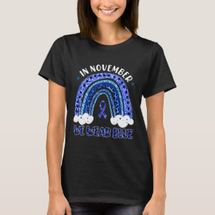 T-shirt En Novembre, Nous Portons Le Diabète Ciel Ciel Ble