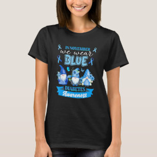 T-shirt En novembre, nous portons le gnome bleu de sensibi