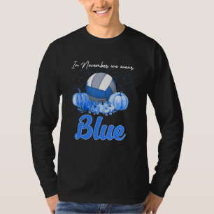 T-shirt En Novembre Nous Portons Le Volleyball Bleu Diabèt