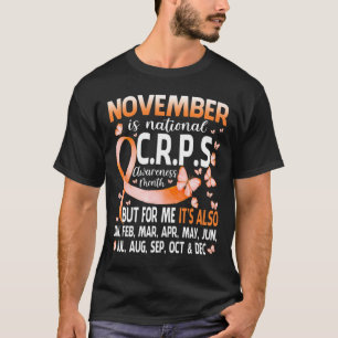 T-shirt En Novembre Nous Portons Orange Ribbon CRPS Sensib