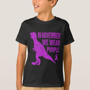 T-shirt En Novembre Nous Portons Violet Cancer Pancréatiqu