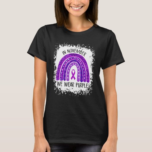 T-shirt En Novembre Nous Portons Violet Epilepsie Sensibil (Devant)