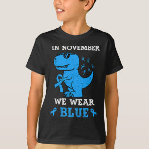 T-shirt En novembre We Wear Blue Diabete Awareness Trex D