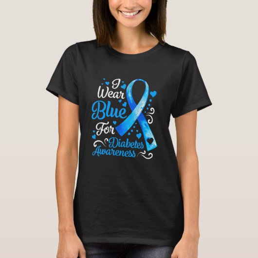 T-shirt En novembre We Wear Blue Ribbon Diabete Awareness (Devant)
