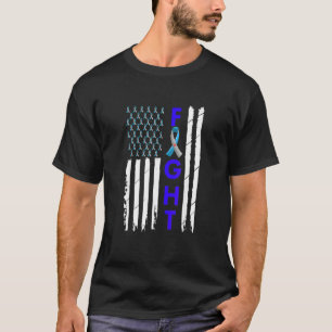 T-shirt En novembre We Wear Blue Us Flag Diabétiques Aware