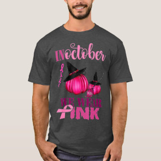 T-shirt En Octobre Nous Portons Citrouille Rose Salle de C