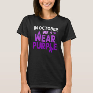 T-shirt En Octobre Nous Portons Connaissance De La Violenc