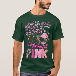 T-shirt En Octobre, Nous Portons Des Breas Flamants roses 