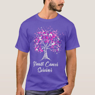 T-shirt En Octobre Nous Portons Des Papillons Roses Arbre 