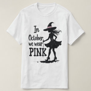 T-shirt En Octobre Nous Portons Des Sorcières Roses Hallow