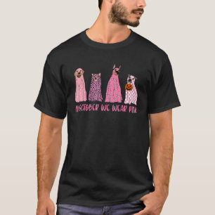 T-shirt en octobre nous portons du rose Ghost Dogs Cancer