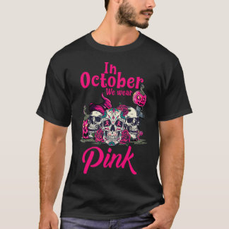 T-shirt En Octobre Nous Portons Le Cancer Du Sein Citrouil