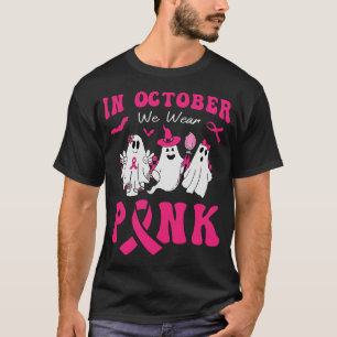 T-shirt En Octobre Nous Portons Le Cancer Du Sein Rose Fan